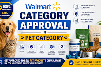 help you walmart pet category approval with surety