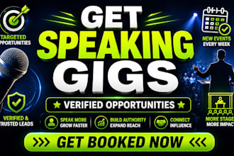 find verified public speaking opportunities and speaker leads