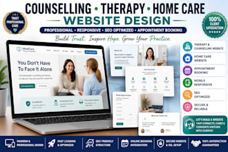 design counselling website therapy home care mental health website design