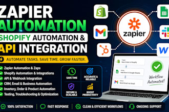 do zapier automation, shopify integration and API automation