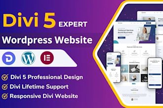 design divi theme, divi 5, divi website and wordpress divi website