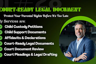 prepare strong california family court documents and legal support