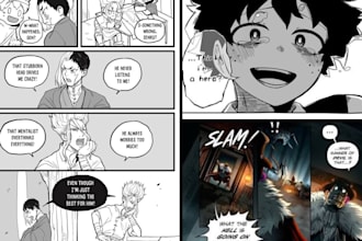 draw anime manga comic book wetoon illustration panel artistic stroyboard relumi
