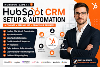 setup automate hubspot monday crm honeybook apollo clay zapier