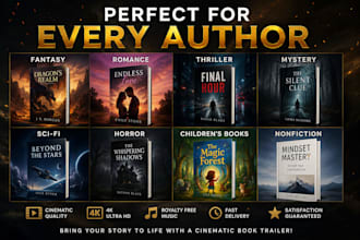 create cinematic book trailer for ebook and novel promotion