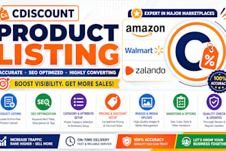 list, upload product on cdiscount amazon walmart zalando marketplace store