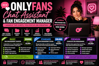 be your onlyfans chatter, chat assistant and fan engagement manager