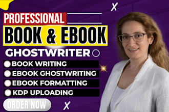 ghostwrite self help or business book, short ebook for kdp publishing success