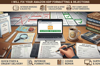 fix your amazon KDP formatting errors, bleed, margin, and file rejections