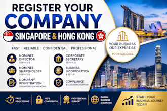 register singapore and hongkong company with nominee director services