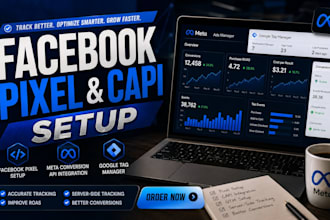 setup facebook meta pixel, conversion API, GTM, ga4 and fix tracking issues