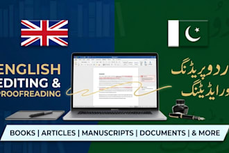 proofread and edit your urdu and english documents or manuscript