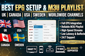 offer best m3u playlist, uk, us, can, sweden worldwide channels per months, epg