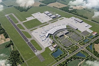 airport master plans, terminal layouts, aviation site plans