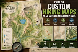 do custom hiking map trails map and topographic maps