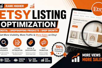 do etsy seo listing digital drop shipping product etsy rank shop promotion