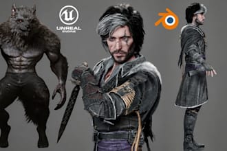 do 3d fantasy rpg game character,knight,monster, warrior, creature model for ue5