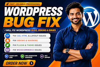 fix wordpress website bugs and technical issues