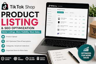 list and optimize products on tiktok shop with SEO, sync shopify product to shop
