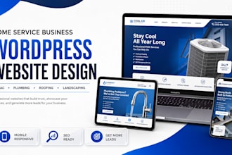 design a responsive home services business wordpress website that get more leads