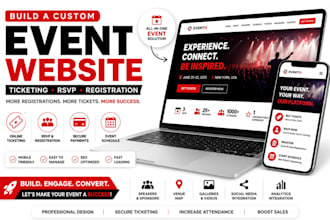build a custom event website for ticketing, svp, and registration