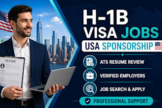 provide h1b sponsored job search and application support