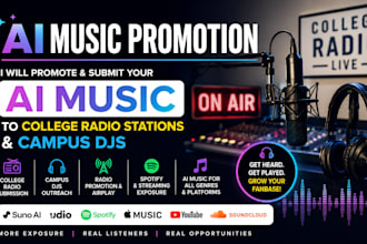 promote and submit your ai music to college radio stations and campus djs