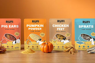 design pet food packaging and label, product packaging and label design