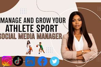 manage, grow student athlete social media manager for sport brand and coaches