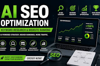 ai SEO optimization, keyword research and website ranking
