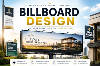 design billboard, yard sign, shop signage and hoardings