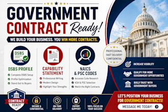 create dsbs profile, capability statement, naics code for government contracts