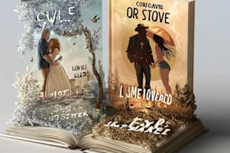 design a unique romance fiction book cover