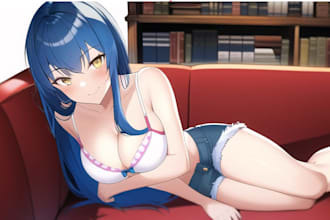 draw lewd, ecchi, nsfw anime style character, cc4 iclone furry art