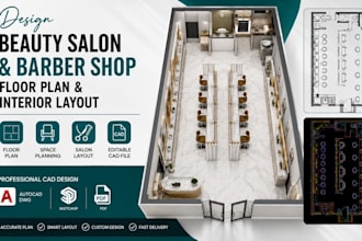 design beauty salon, barber shop floor plan, salon cad interior layout plan