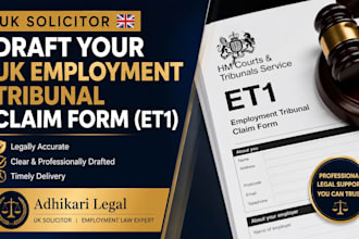 draft UK employment tribunal claim form et1 as a UK solicitor
