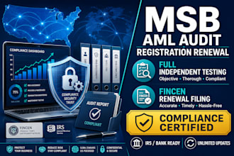 perform your msb independent aml audit and registration renewal