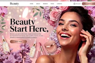 design beauty polar spa, beauty salon, hair salon website