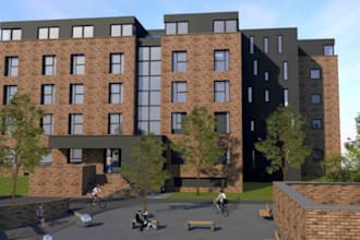 design 3d student apartment, pbsa, university dormitory, student apartment