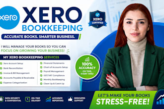 do xero bookkeeping, bank reconciliation and monthly books