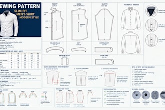 create digital sewing patterns, pattern grading for garments with PDF and dxf