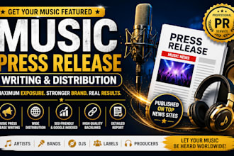 publish music press release, music press release distribution PR distribution
