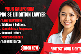 draft pro se litigation motions lawsuits and court documents