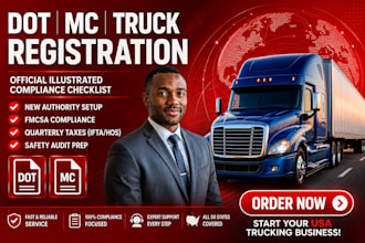 set up dot, mc authority, and trucking registration with full compliance