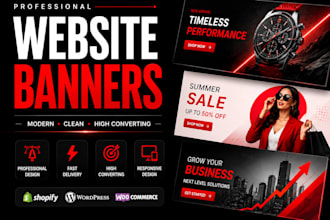 design professional website banners for shopify and websites