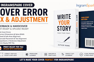 adjust your hardcover and paperback cover to meet ingramspark standards