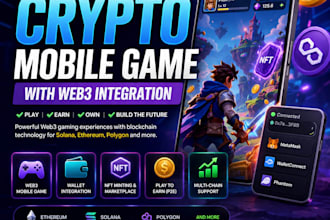build a crypto mobile game with solana, ethereum, polygon, and web3 integration