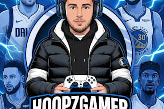 design cartoon mascot logo for gaming and business