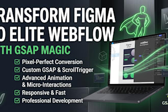 convert figma to webflow website with gsap scrolltrigger
