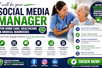 be your social media manager for home care healthcare and medical busines
